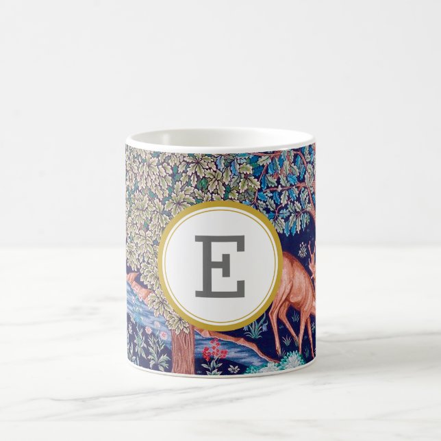Taza De Café William Morris PERSONALIZADO INICIAL (Centro)
