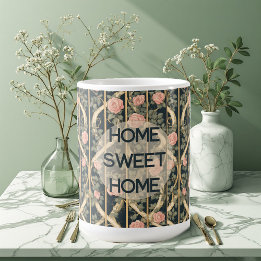 Taza De Café William Morris Pink Roses Trellis Home Sweet Home