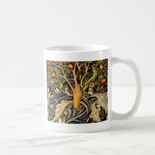 Taza De Café William Morris Woodpecker Tapestry Arts & Crafts (Derecha)
