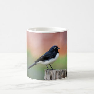 Taza De Café Willy Wagtail - Arte de aves australiano