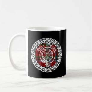 Taza De Café Wilson Apellido Apellido Escocia Clan Tartan Badg