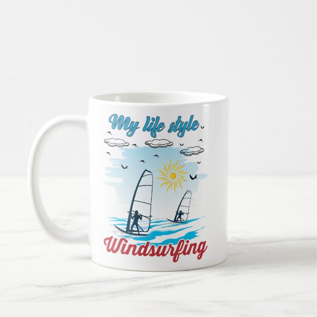 Taza De Café Windsurf es mi café de vidrio escarpado al estilo  (Izquierda)