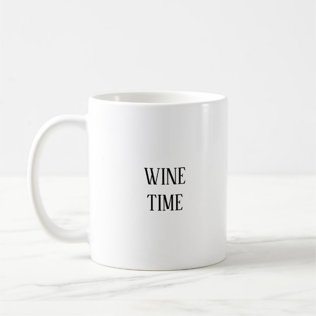 Taza De Café Wine Time Funny Wine Lover Coffee Mug (Izquierda)