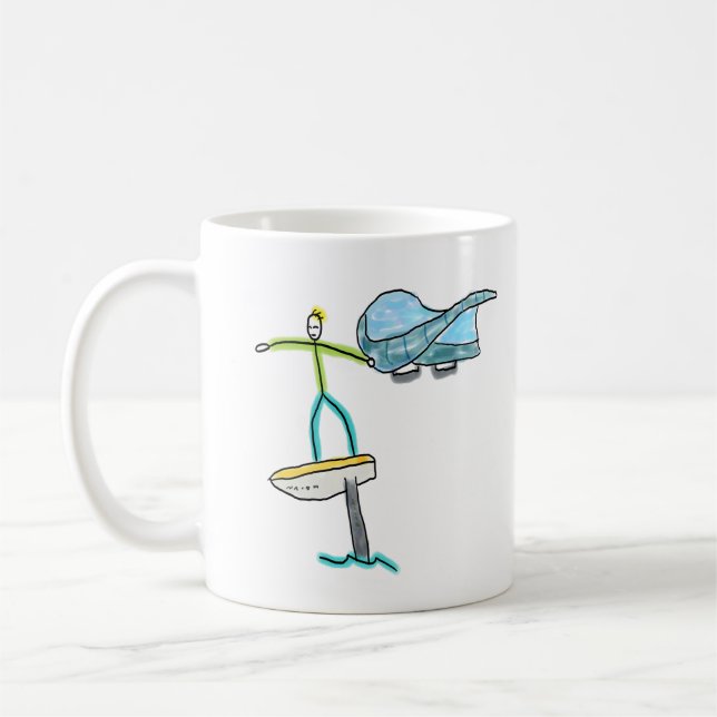 Taza De Café Wing Foiling Stickman (Izquierda)