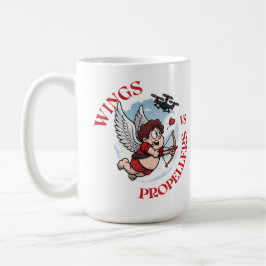 Taza De Café Wings vs Propellers, Cupidon vs Drone, Valentine’s