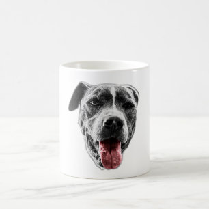 Taza De Café Wink & Red Tongue Pup — Retrato de cierre