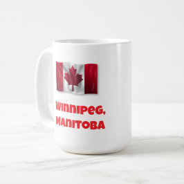 Taza De Café Winnipeg Feliz Día de Canadá