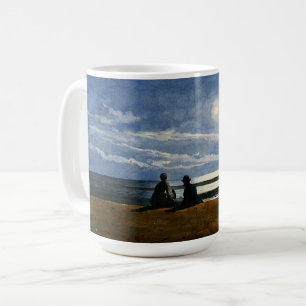 Taza De Café Winslow Homer acuarela, Luz de luna,