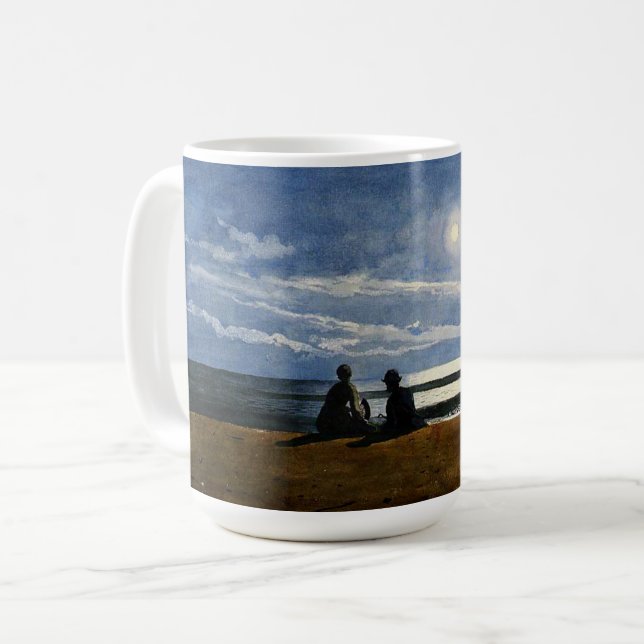 Taza De Café Winslow Homer watercolor, Moonlight, (Anverso izquierdo)