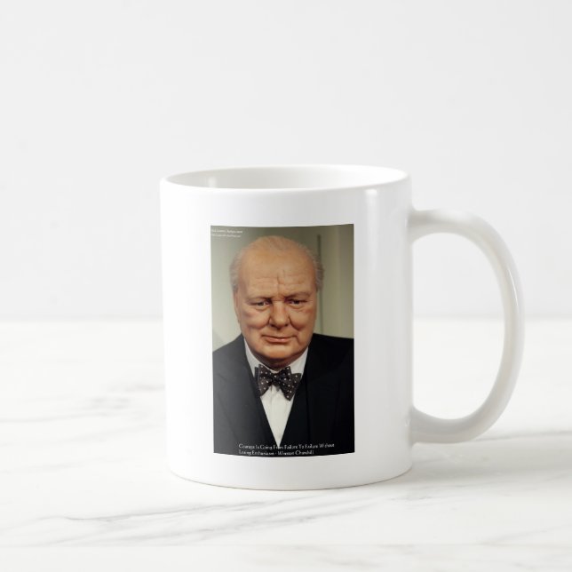 Taza De Café Winston Churchill Fallo Wisdom Cita Regalos (Derecha)
