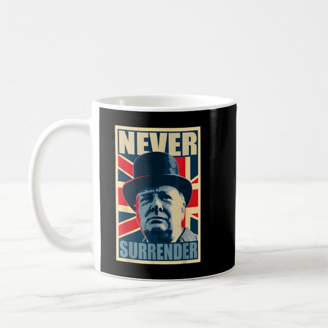 Taza De Café Winston Churchill nunca renunció a un profesional  (Izquierda)