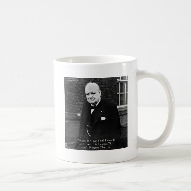 Taza De Café Winston Churchill: Regalos de "éxito nunca final" (Derecha)