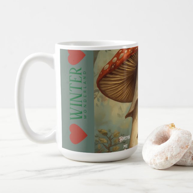 Taza De Café Winter Alice in Wonderland Drink Me (Con donut)