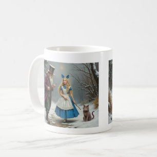 Taza De Café Winter Alice Mug de dos lados