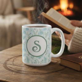 Taza De Café Winter Botanical Monogram Mug