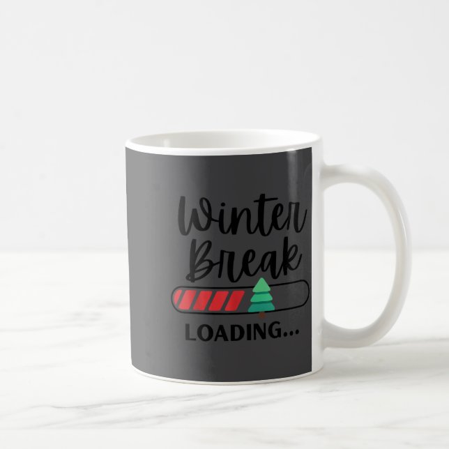Taza De Café Winter Break Loading Funny Christmas Holiday Quote (Derecha)