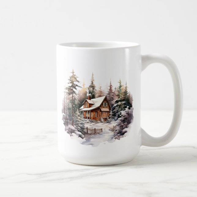 Taza De Café Winter Cabin Mug (Derecha)