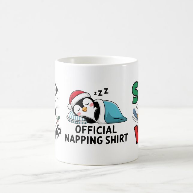 Taza De Café Winter Christmas Penguin Adventure in Snowy Wonder (Centro)