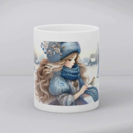 Taza De Café Winter Fantasy Princess in a Snowy Fairytale Lands