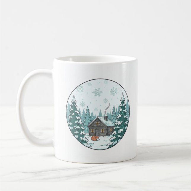 Taza De Café Winter Forest Ceramic Mug (11oz) (Izquierda)