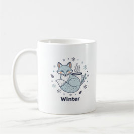 Taza de café Winter Fox – Taza de cerámica de copo