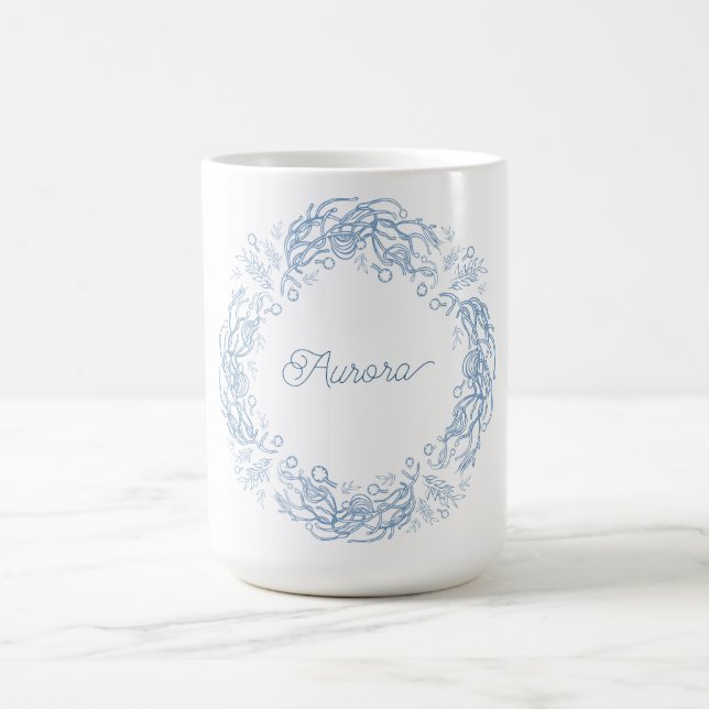 Taza De Café Winter Holidays Fresh Frosty Botanical Vibe. (Centro)
