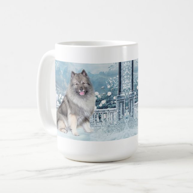 Taza De Café Winter Keeshond (Anverso izquierdo)