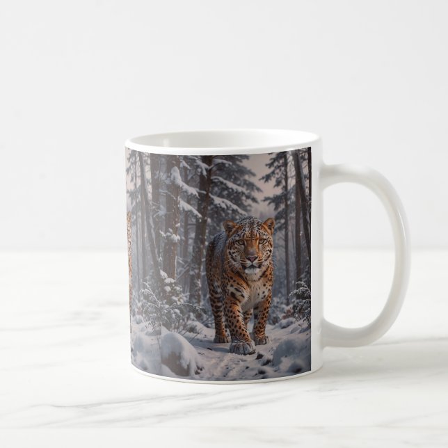 Taza De Café Winter Leopard Coffee Mug (Derecha)
