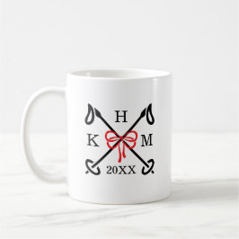 Taza De Café Winter Ski Slopes Monogram Mug