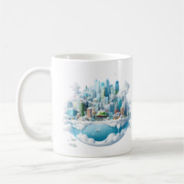 Taza De Café Winter Snow Globe City