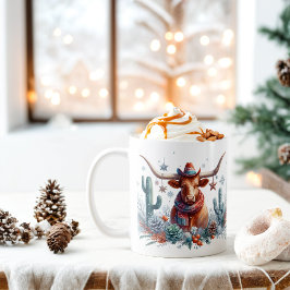 Taza De Café Winter Vibes Texas Longhorn -