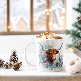 Taza De Café Winter Vibes Texas Longhorn -