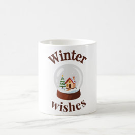 Taza De Café Winter Wishes Snow Globe