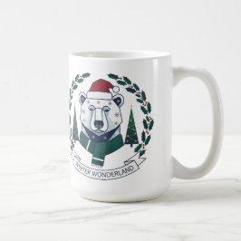 Taza De Café Winter Wonderland Bear – Cute Santa Hat Christmas 