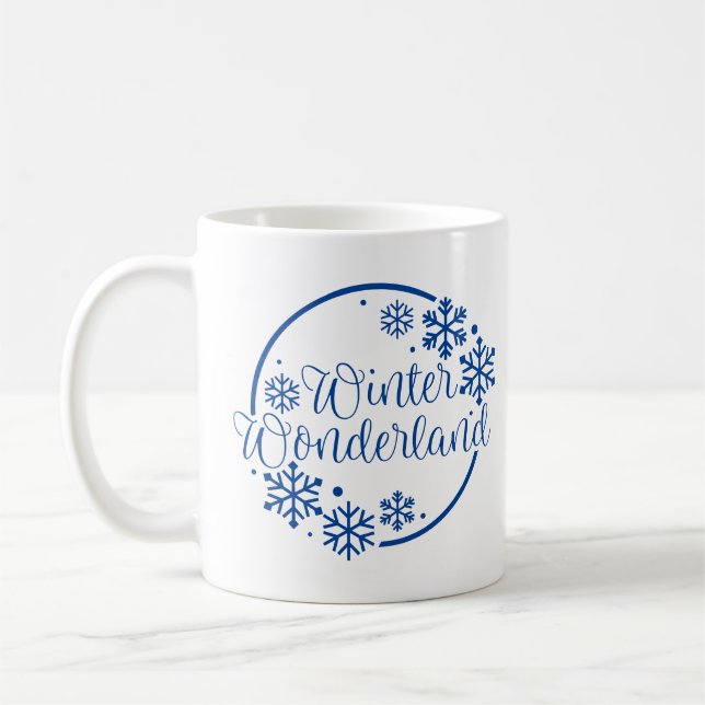 Taza De Café Winter Wonderland con copos de nieve (Izquierda)