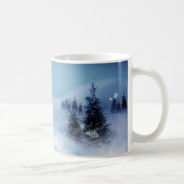Taza De Café Winter Wonderland de noche (Derecha)