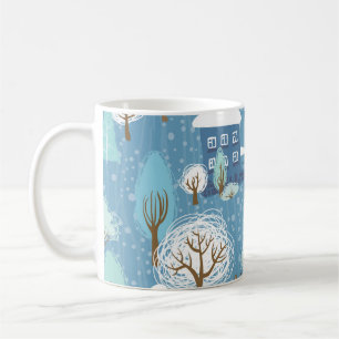 Taza De Café Winter Wonderland: Patrón escénico