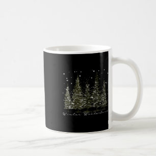 Taza De Café Winter Wonderland Pine Tree Nature Amante del send