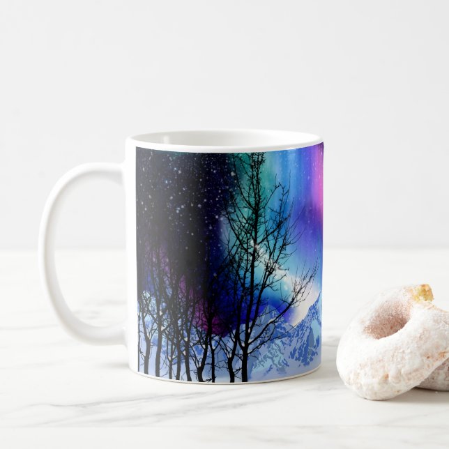 Taza De Café Winter Wonderlights Coffee Mug (Con donut)