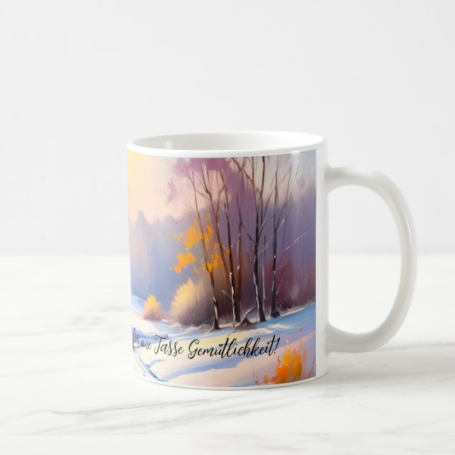 Taza De Café Winterlandschaft im Morgenlicht | (Derecha)