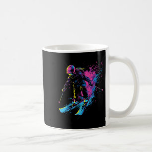 Taza De Café Wintersports Alpine Paint Splash Skip Snow Ski Gi