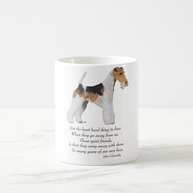 Taza De Café Wire Fox Terrier Puente del Arcoíris (Centro)