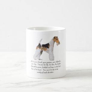 Taza De Café Wire Fox Terrier Recuerdo HEMBRA