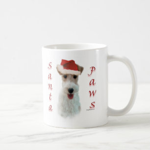 Taza De Café Wire Fox Terrier Santa Paws