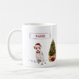 Taza De Café Wire Haired Jack Russell Funny Navidades Dog