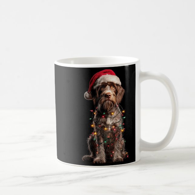 Taza De Café Wirehaired Inting Griffon Christmas Graphics Dog L (Derecha)