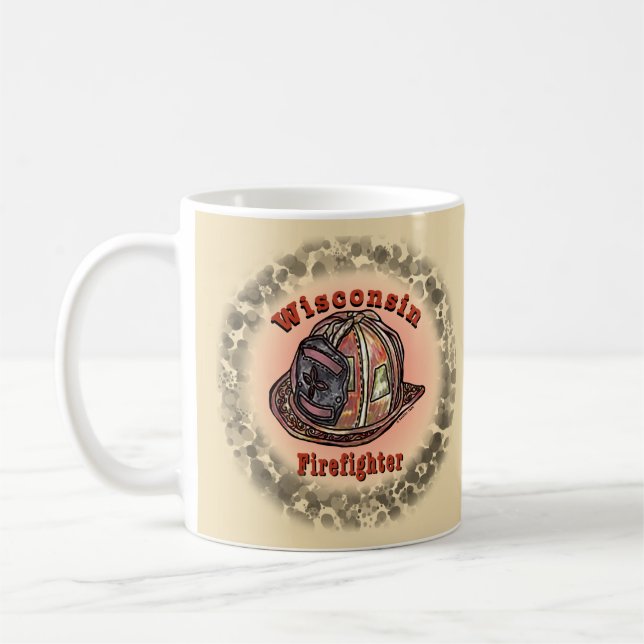 Taza De Café Wisconsin Bombero (Izquierda)