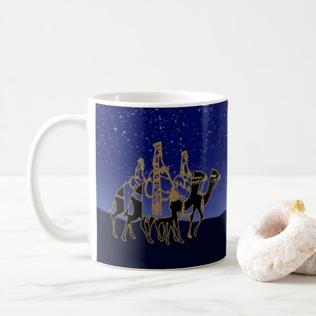 Taza De Café Wisemen aún lo busca Navidades (Con donut)