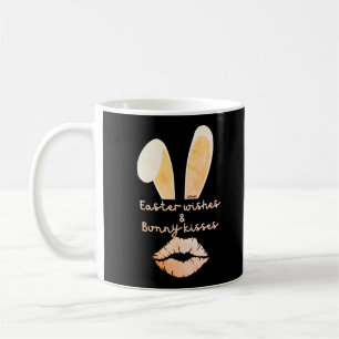 Taza De Café WISHES & BUNNY KISSES idea de regalo de Pascua