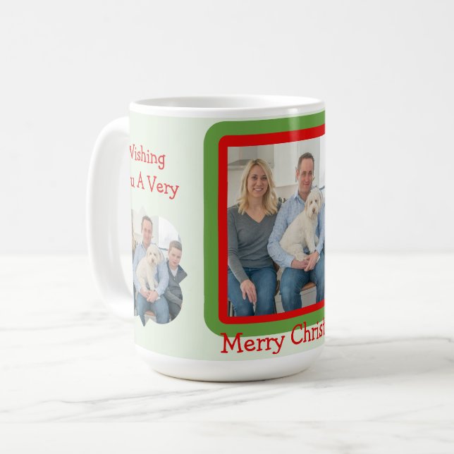 Taza De Café Wishing You a Very Merry Christmas PHOTO  (Anverso izquierdo)
